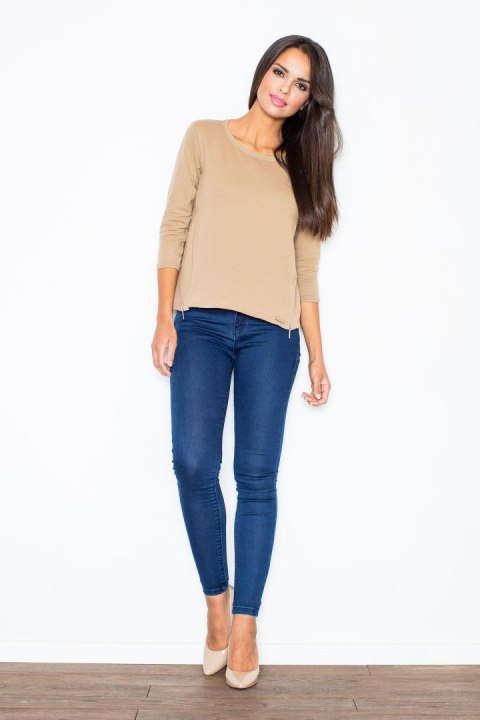 Bluza Damska Model 339 Beige - Figl Bluza Damska Model 339 Beige - Figl