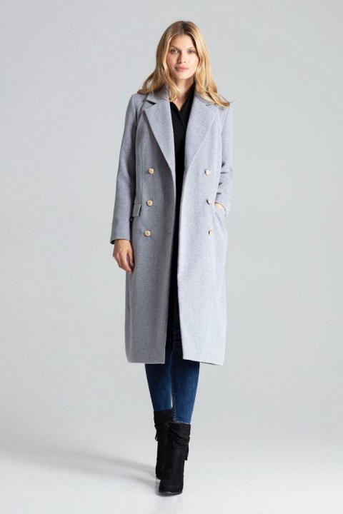 Płaszcz Damski Model M681 Grey - Figl Płaszcz Damski Model M681 Grey - Figl