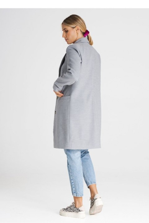 Płaszcz Damski Model M989 Grey - Figl Płaszcz Damski Model M989 Grey - Figl