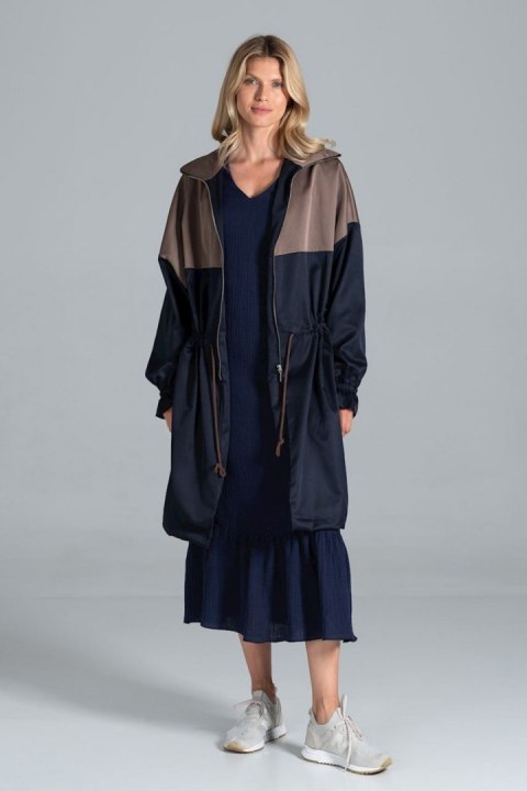 Płaszcz Model M817 Navy/Brown - Figl Płaszcz Model M817 Navy/Brown - Figl