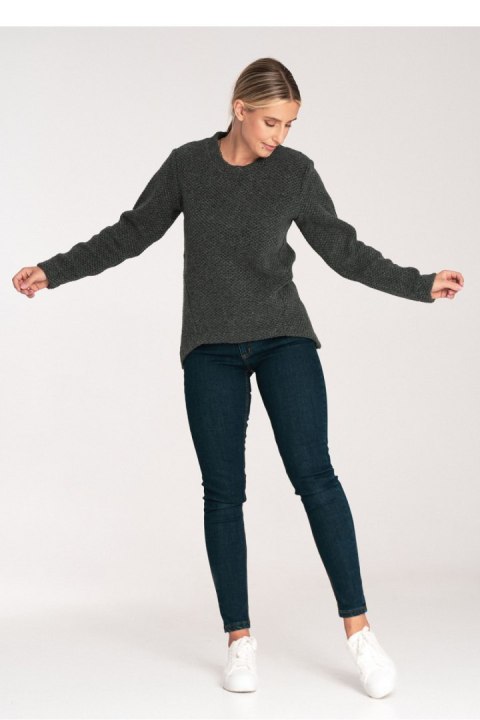 Sweter Damski Model M1044 Dark Grey - Figl Sweter Damski Model M1044 Dark Grey - Figl