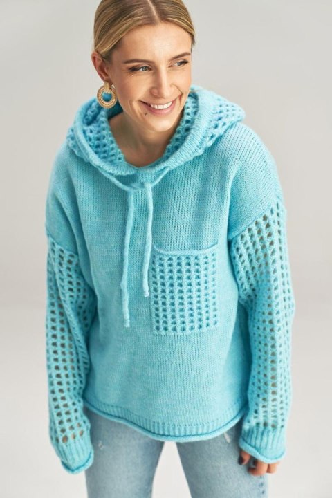 Sweter Damski Model M996 Błękit - Figl Sweter Damski Model M996 Błękit - Figl