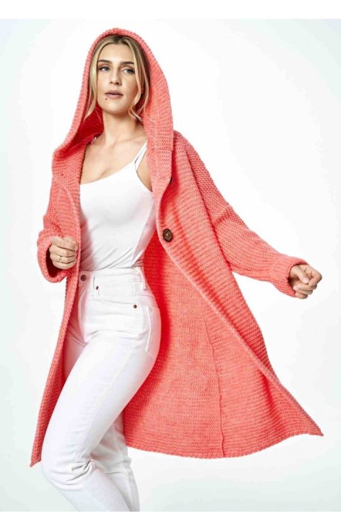 Sweter Kardigan Model M884 Coral - Figl Sweter Kardigan Model M884 Coral - Figl