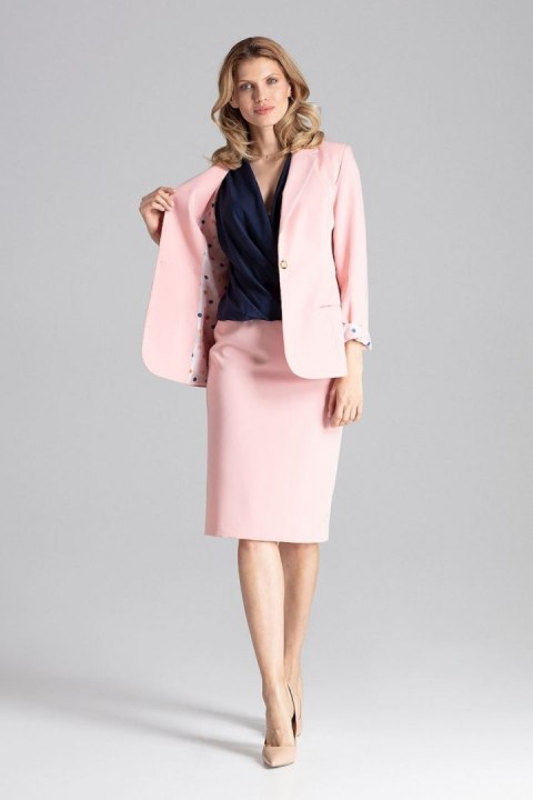 Żakiet Model M653 Pink - Figl Żakiet Model M653 Pink - Figl